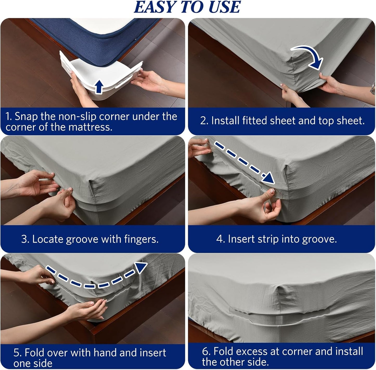BEDLOCK™| Bed Sheet Fixing Clips with Lock Strips