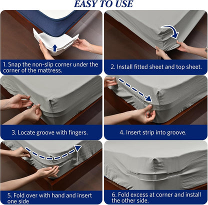 BEDLOCK™| Bed Sheet Fixing Clips with Lock Strips