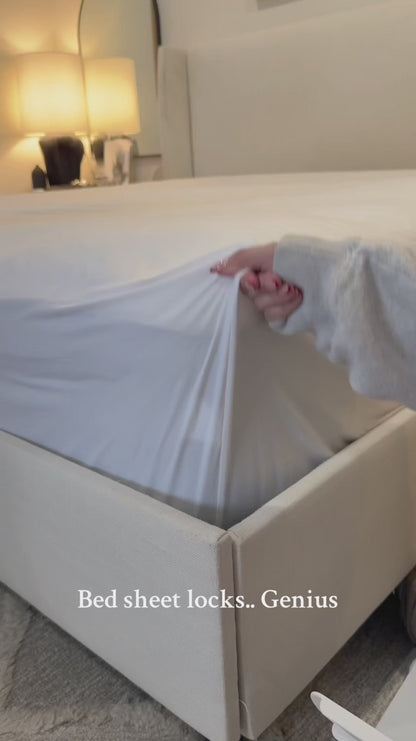 BEDLOCK™| Bed Sheet Fixing Clips with Lock Strips